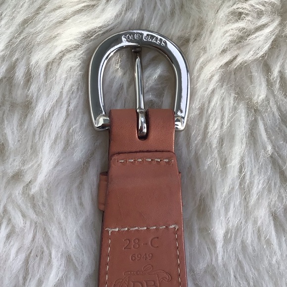 Dooney & Bourke (D&B) 6949 Leather, Brass and Canvas Belt - Excellent Condition - Picture 13 of 16
